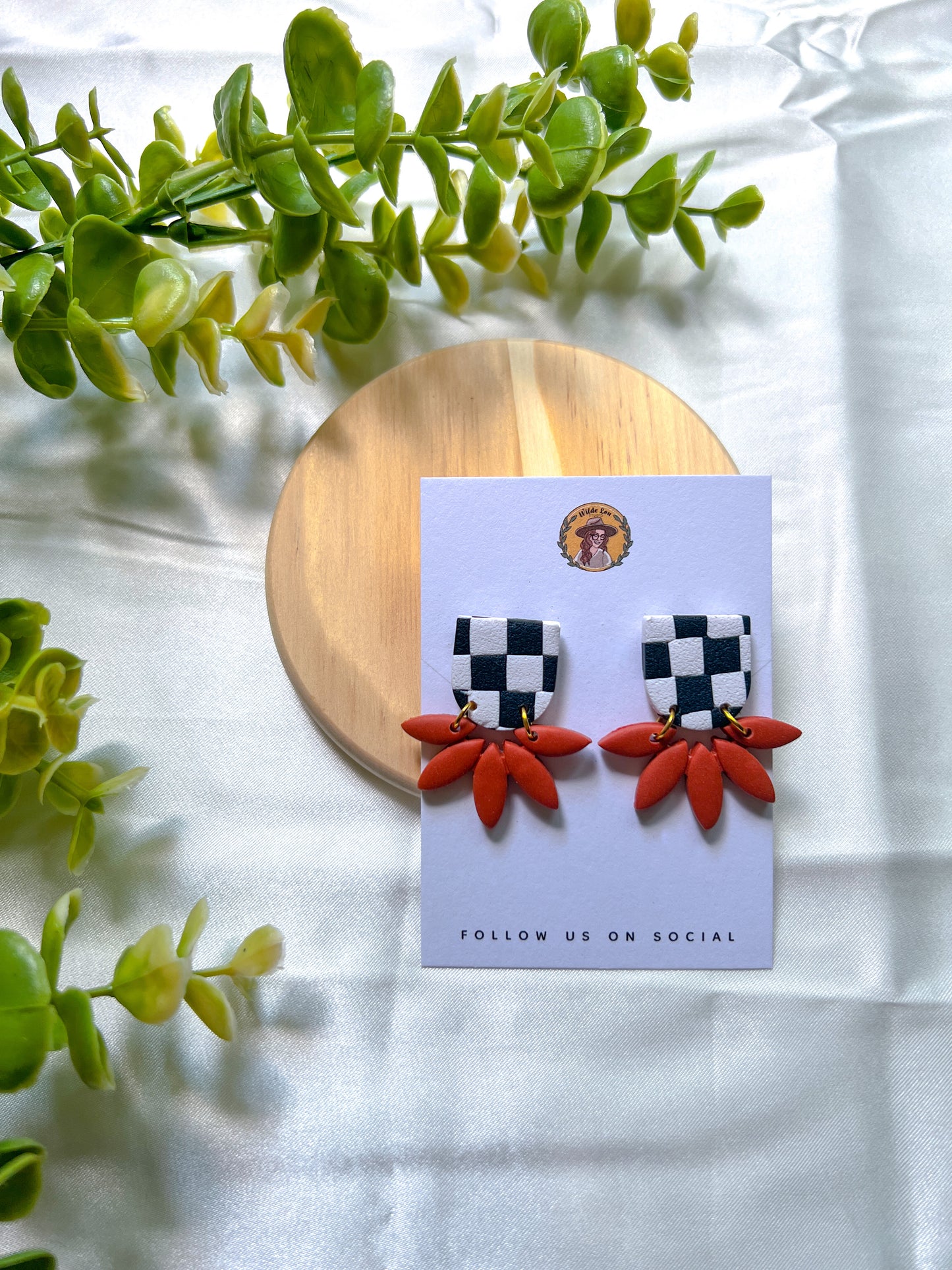 Pheonix Checkered Earrings